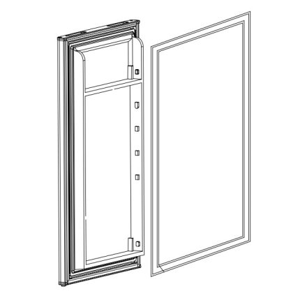 Hausmeister HM 3108 / HM 3108E kabinet hűtő ajtó
