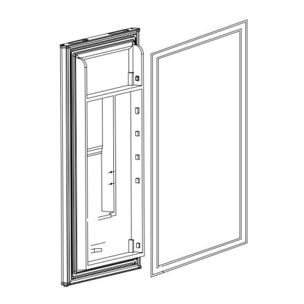 Hausmeister HM 3108N kabinet hűtő ajtó