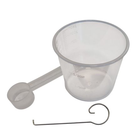Kenyérsütő adagoló mérőpohár kanállal és kampóval