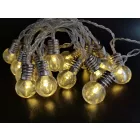 20 LED-es napelemes meleg fehér gömb fényfüzér GardenMeister GM3018