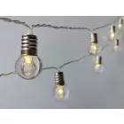 20 LED-es napelemes meleg fehér gömb fényfüzér GardenMeister GM3018