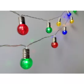   20 LED-es napelemes többszínű gömb fényfüzér GardenMeister GM3019