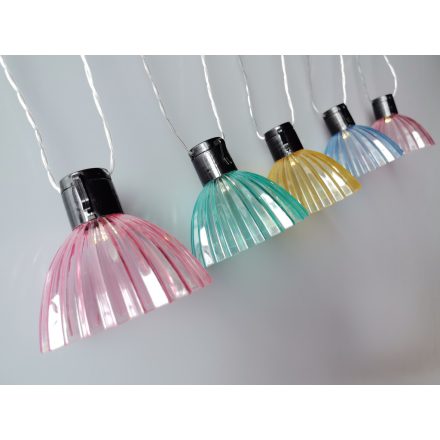 10 LED-es napelemes meleg fehér lámpa dizájn fényfüzér GardenMeister GM 3021