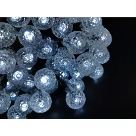   100 LED-es napelemes hideg fehér gömb alakú fényfüzér GardenMeister GM 3022