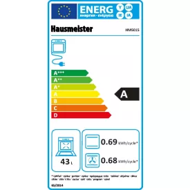   HAUSMEISTER HM 5015 HŐLÉGKEVERÉSES KOMBINÁLT TŰZHELY MATT FEKETE