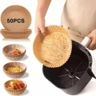 Air fryer sütőpapír kerek - 16cm - 50db - 2,5-5L forró levegős fritőzbe, 16×4,5 cm pl. HM 6932 HM6932 HM6931 HM 6931