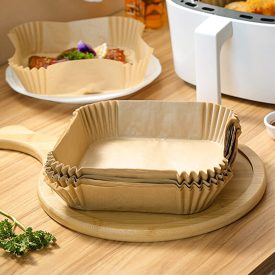  Air fryer sütőpapír szögletes- 20X20cm  - 50db - 4,5-6L forró levegős fritőzbe pl HM6933