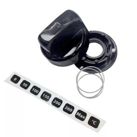   Hőfokszabályzó gomb fekete gűztűzhely (gomb, rugó, matrica) HM 5020 HM 5011S