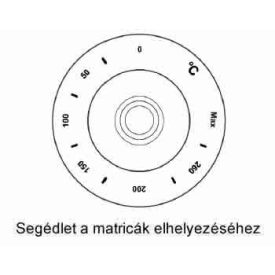   Hőfokszabályzó gomb fekete gűztűzhely (gomb, rugó, matrica) HM 5020 HM 5011S